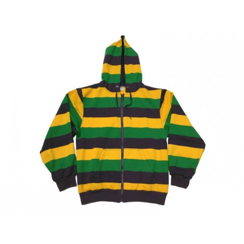 Mardi Gras Adult/ Rugby Zip Up Hoodie/Sweatshirt With Pockets, Unisex Hoodie